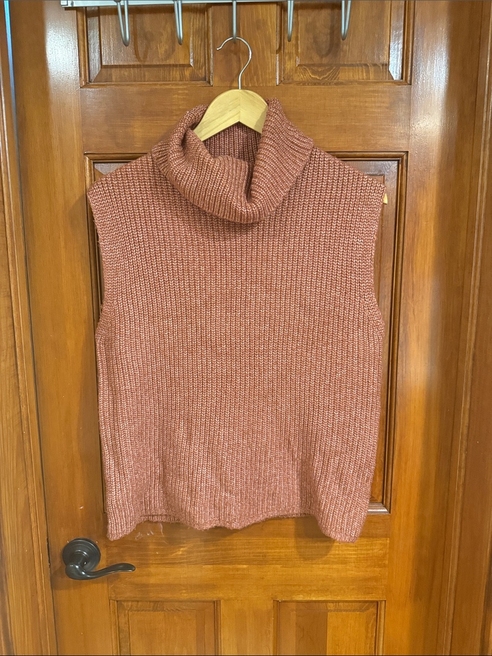 Rachel Zoe Sleeveless Cowl Neck Sweater - Rusty Rose